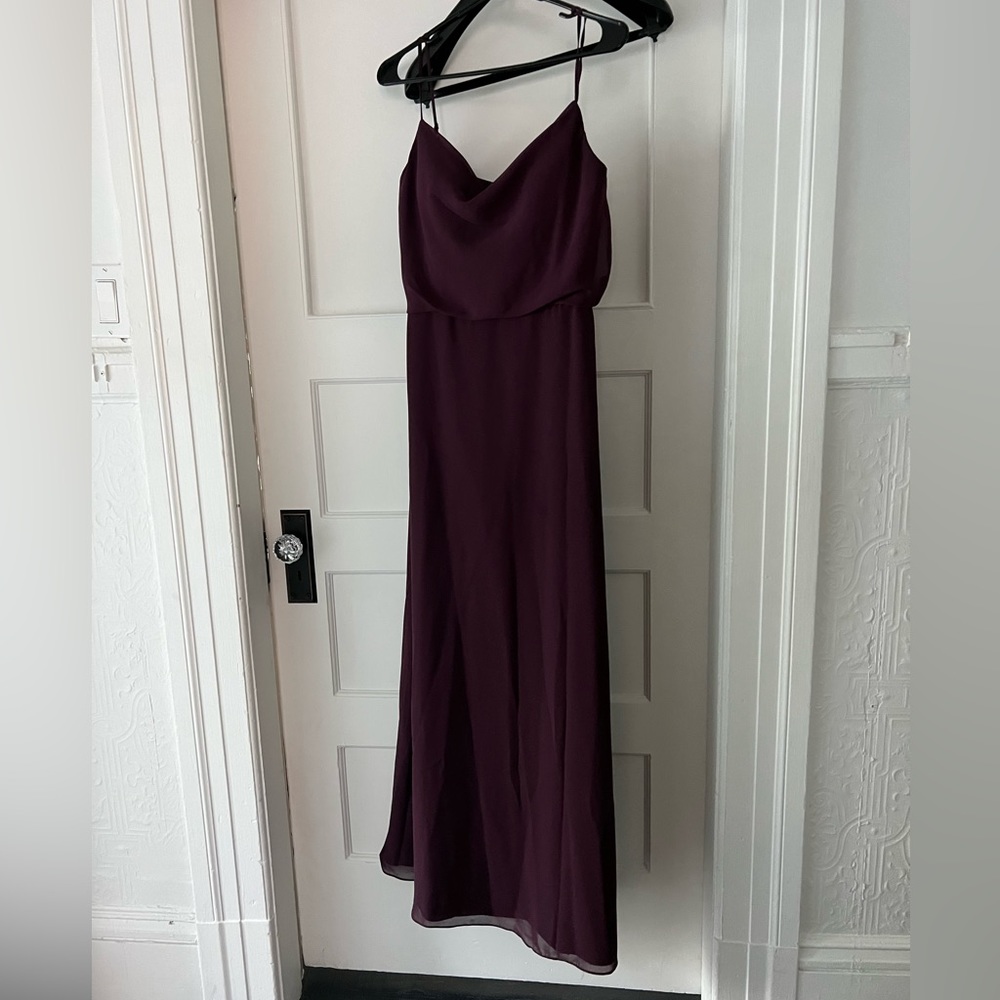 Revelry Wine Berry Skye Chiffon Dress